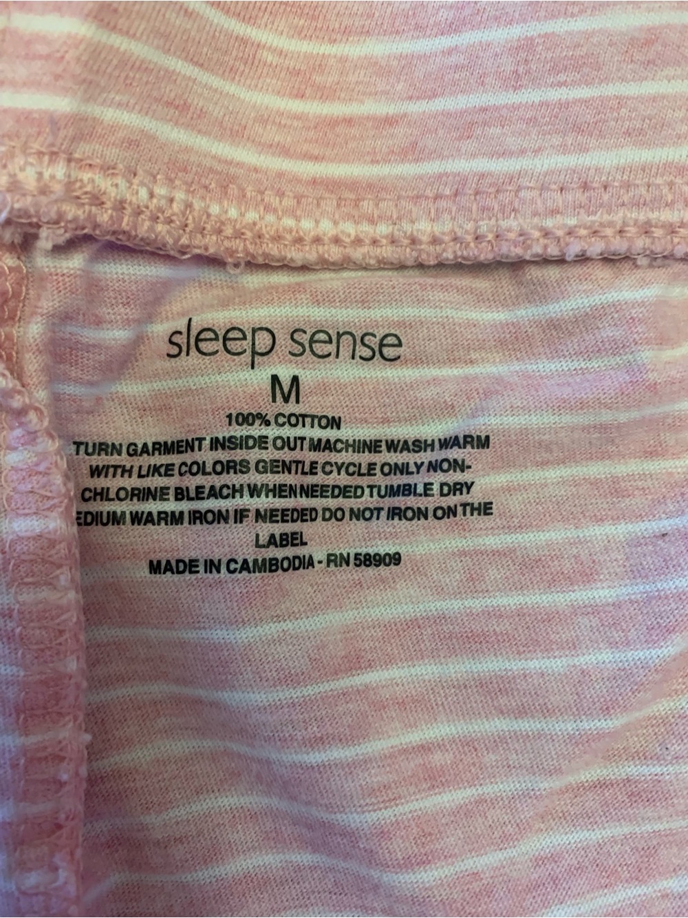 Sleep Sense Pink Striped Short Pajama Set. Size M and L. - Picture 7 of 9